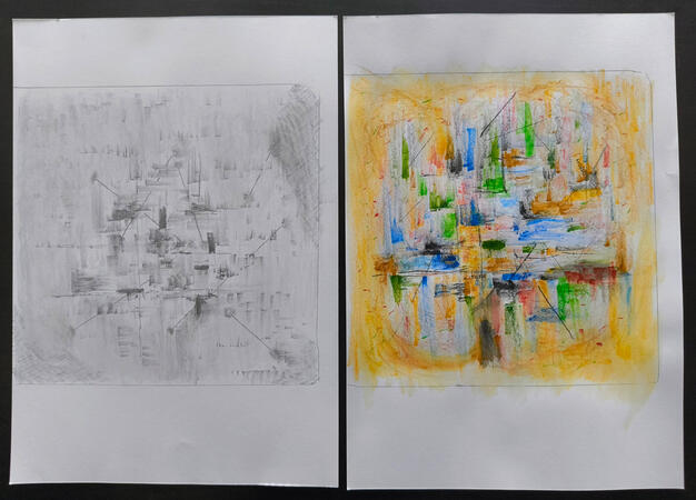 Another Almond Blossom, diptych