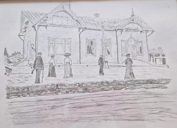 The train station, Espoo, Finland, 1900 - private collection